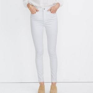 Madewell NWT 10" High-Rise Skinny Jeans in Pure White